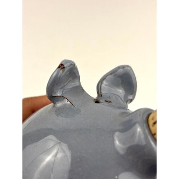 VTG Pig Morgan Ceramic Pottery Shaker Gray Glaze Kitsch - Picture 14 of 16